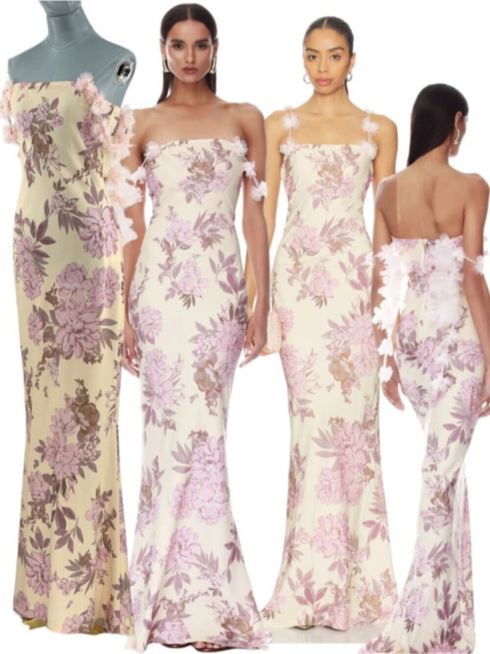 🆕 BRONX & BANCO 🧿 NWOT Magnolia Rosie Off the Shoulder Column Gown, Sz M US 6
